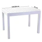 Mesa de jardín extensible totalmente de aluminio - Hoja viadurini