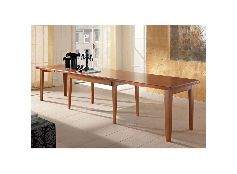 Mesa de comedor de madera de diseño de 14 plazas hasta 380 cm - Marzena viadurini