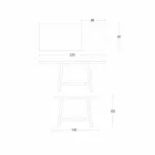 Mesa de comedor extensible en madera y metal hasta 280 cm - Gallotto viadurini