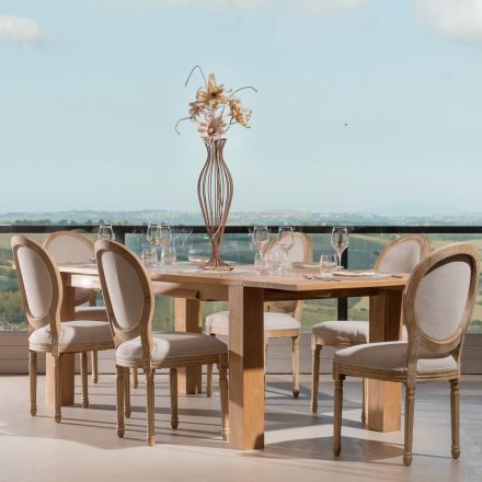 Mesa de salón extensible de madera maciza de teca - Fidia viadurini