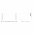 Mesa de diseño extensible en madera de roble, L160 / 260xP90cm, Jacob viadurini