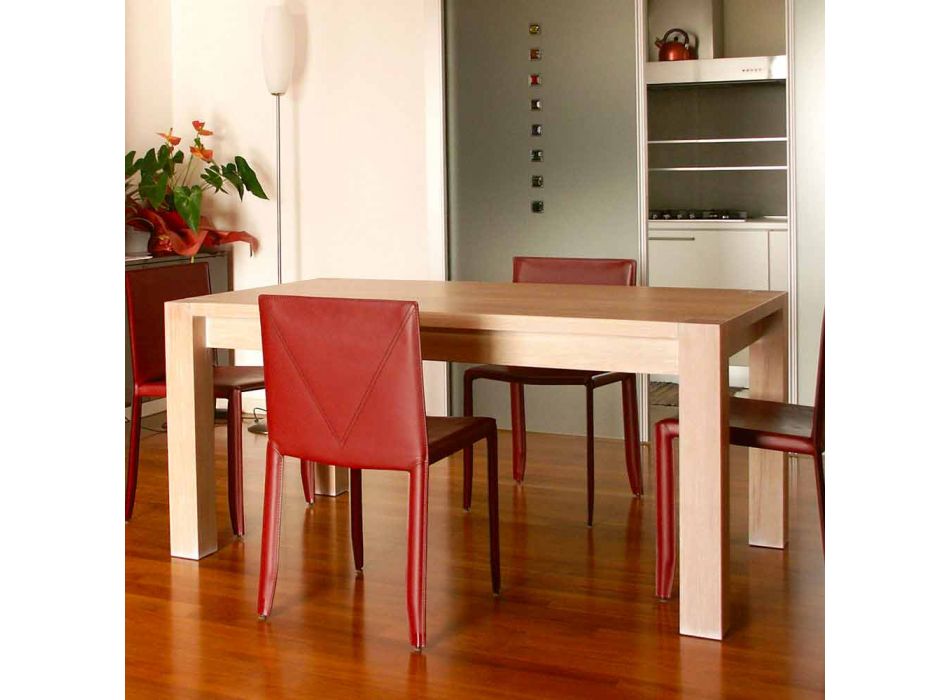 Mesa de diseño extensible en madera de roble, L160 / 260xP90cm, Jacob viadurini