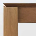 Mesa de diseño extensible en roble macizo, fabricada en Italia, Frank viadurini