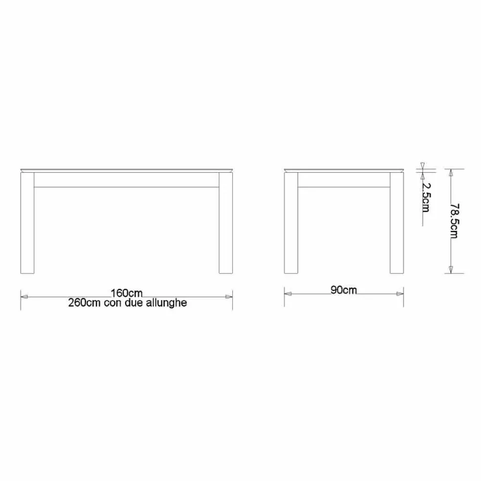 Mesa de diseño extensible en roble macizo, fabricada en Italia, Frank viadurini