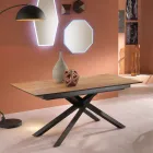 Mesa extensible de diseño con patas de metal, Lucera viadurini