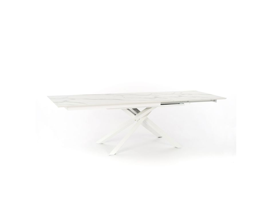 Mesa extensible de diseño con patas de metal, Lucera viadurini