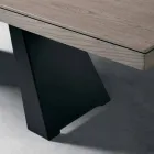 Mesa de diseño extensible en madera de roble fabricada en Italia Zerba viadurini