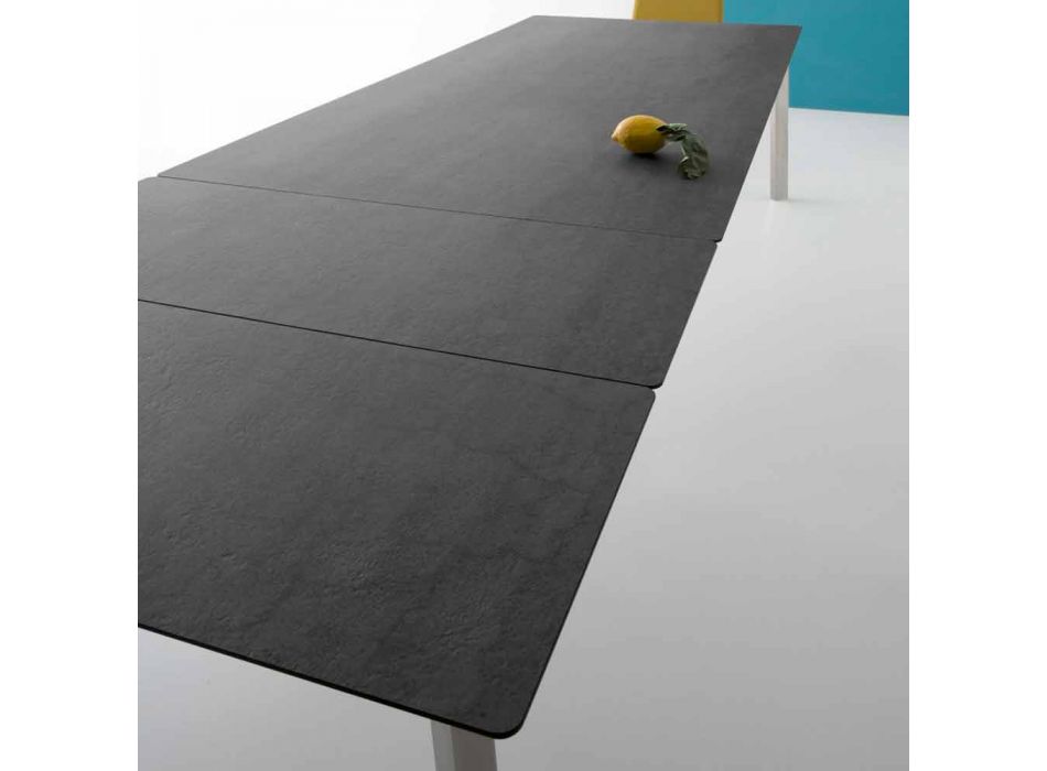 Mesa de diseño extensible, Made in Italy en aluminio - Arnara viadurini