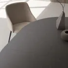 Mesa Extensible Hasta 180 cm Redonda Hpl Laminado Made in Italy - Bastiano viadurini