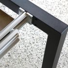 Mesa extensible hasta 230 cm en metal y tapa de cristal cerámico - Klaus viadurini
