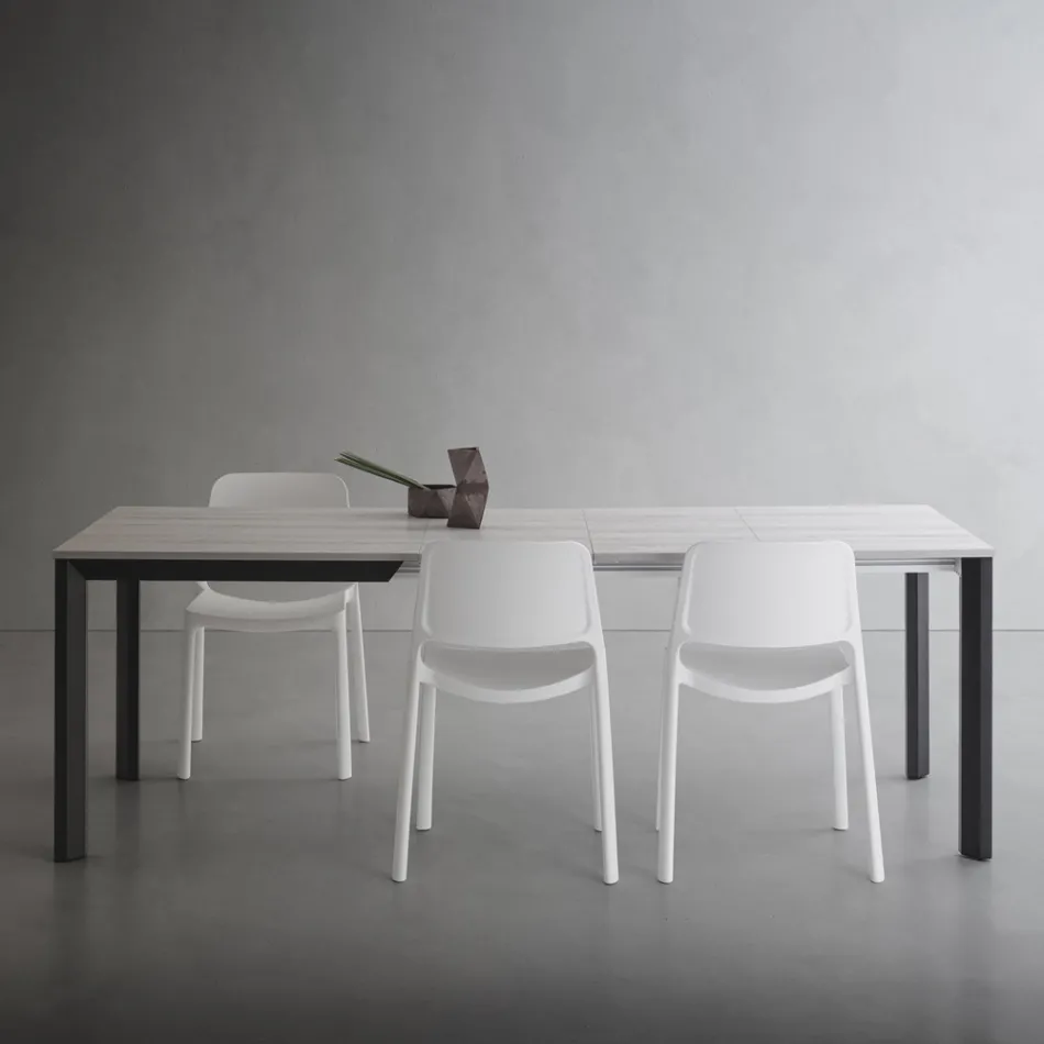 Mesa Cuadrada Extensible Hasta 232 cm en HPL Made in Italy - Filiberto viadurini
