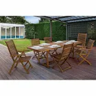 Mesa de Jardín Extensible de Madera hasta 240 cm, de Design - Roxen viadurini