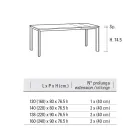Mesa Extensible Hasta 240 cm en Aluminio y Hpl Made in Italy - Filiberto viadurini