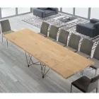 Mesa extensible hasta 300 cm en madera chapada Made in Italy – Ezzellino viadurini
