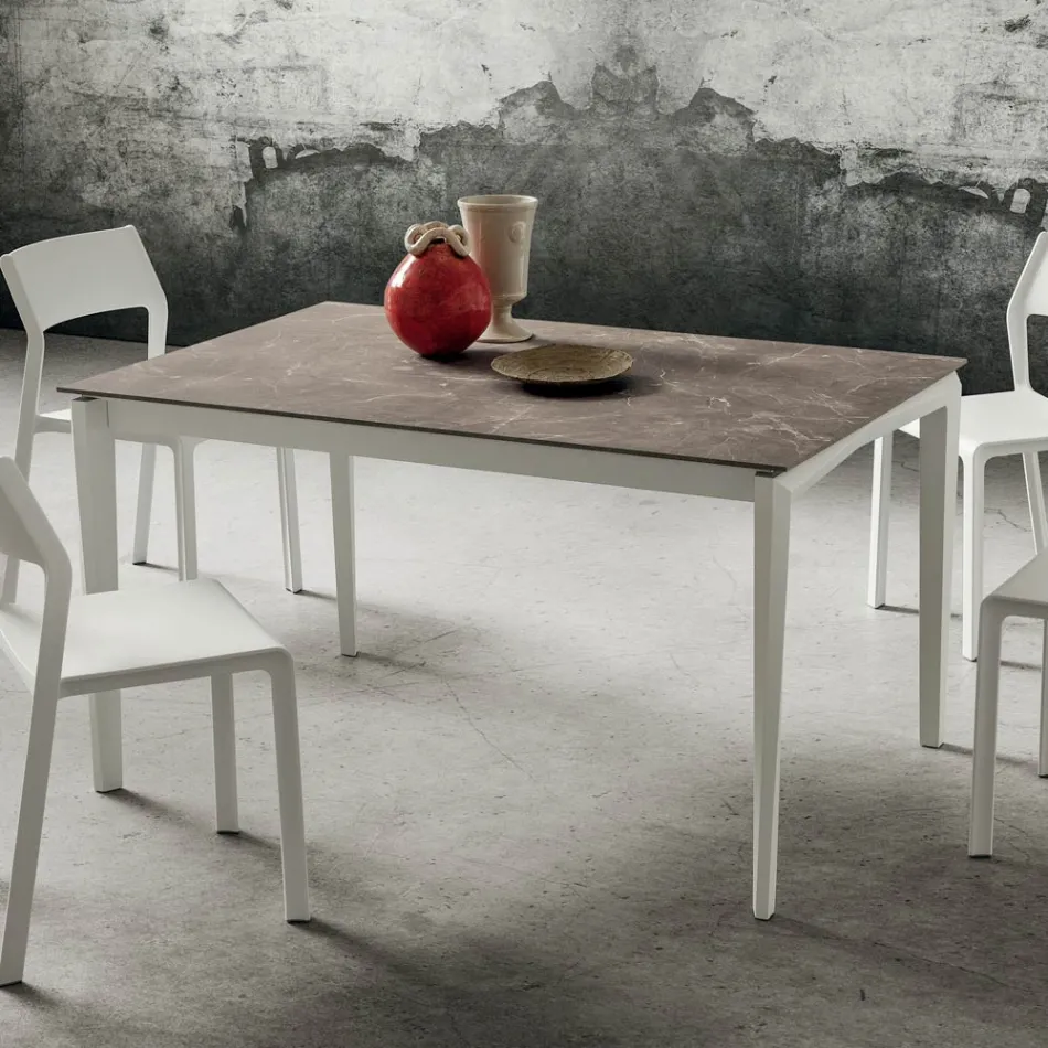 Mesa extensible hasta 240 cm con tapa de HPL Made in Italy - Fantástica viadurini