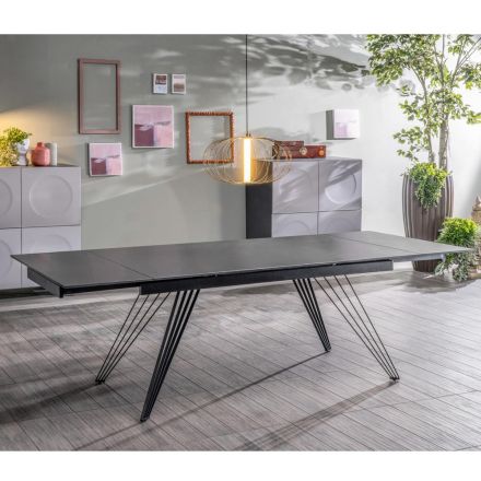 Mesa extensible hasta 240 cm en cerámica y metal - Bouquet viadurini