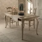 Mesa extensible de hasta 260 cm en madera gris paloma, fabricada en Italia - Celestino viadurini