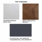 Mesa Extensible de Vidrio y Madera Chapada hasta 280 cm - Eugrafo viadurini