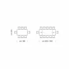 Mesa Extensible de Vidrio y Madera Chapada hasta 280 cm - Eugrafo viadurini