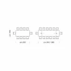 Mesa Extensible de Vidrio y Madera Chapada hasta 280 cm - Eugrafo viadurini