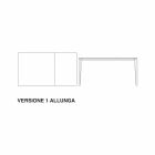 Mesa extensible hasta 290 cm en vitrocerámica Made in Italy - Polonio viadurini