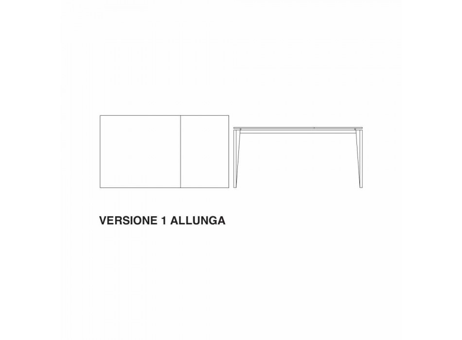 Mesa extensible hasta 290 cm en vitrocerámica Made in Italy - Polonio viadurini