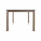 Mesa extensible hasta 300 cm en cerámica y patas de madera - Ipanemo viadurini