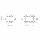 Mesa extensible hasta 300 cm en Fenix y acero Made in Italy - Settimmio viadurini