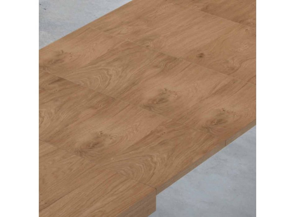 Mesa extensible hasta 470 cm en chapa de madera Made in Italy - Gordito viadurini