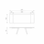 Mesa de chapa de roble extensible y metal negro Travis viadurini