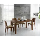 Mesa extensible en madera de fresno con bandas laterales en fresno - Ketla viadurini