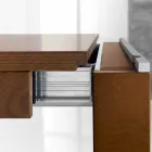 Mesa extensible en madera de fresno con bandas laterales en fresno - Ketla viadurini