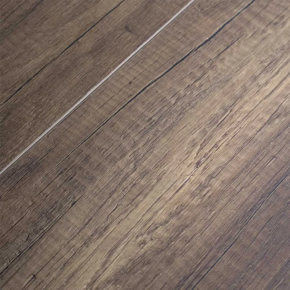 Mesa Extensible en Madera de Melamina y Bajo de Hierro Antracita - Sassone viadurini