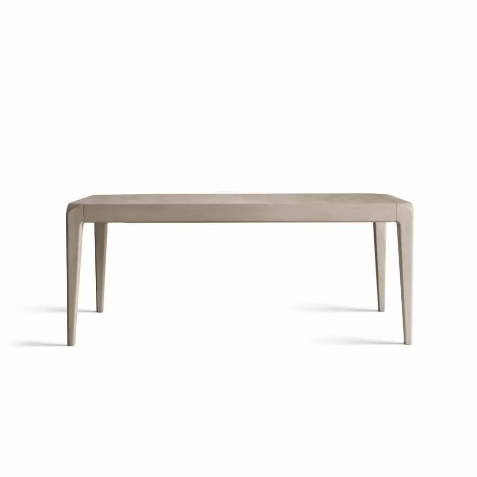 Mesa extensible en nogal gris natural, diseño moderno Matis viadurini