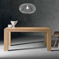 Mesa extensible de diseño en madera de roble made in Italy, Sondrio