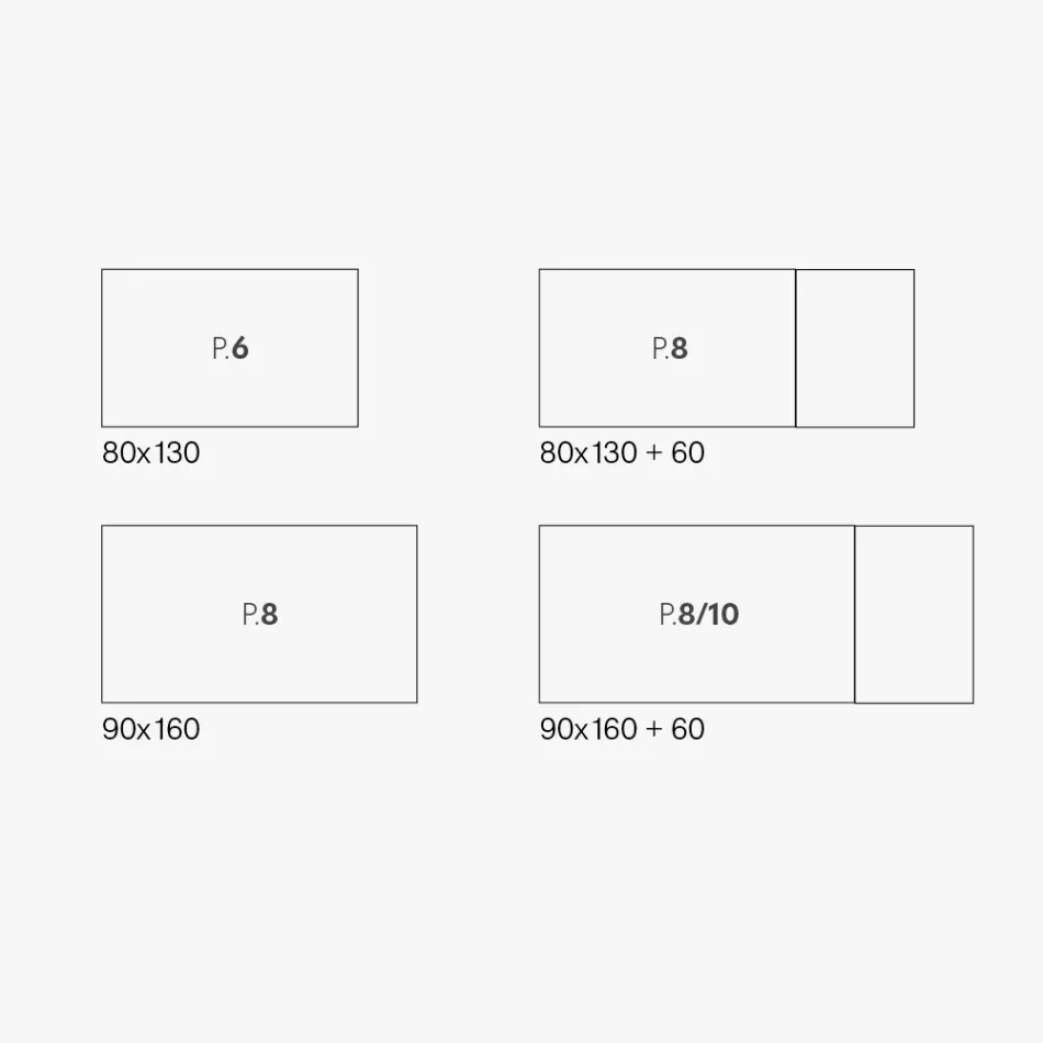 Mesa Extensible de Melamina en Diferentes Acabados Made in Italy - Lily viadurini