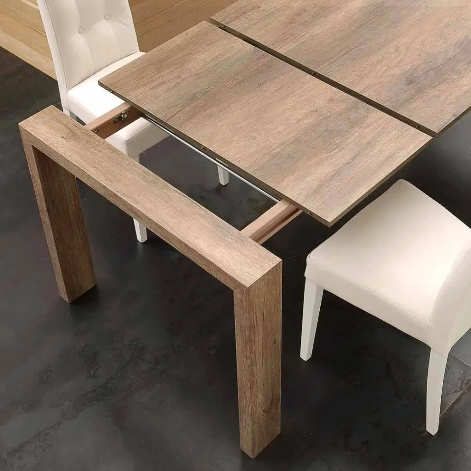 Mesa extensible en MDF melamina y moderna Jesi viadurini