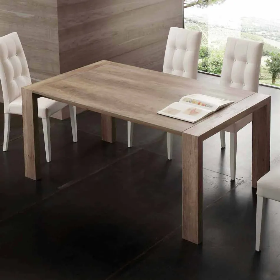 Mesa extensible en MDF melamina y moderna Jesi viadurini