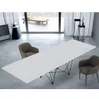 Mesa extensible moderna de 14 plazas con tapa laminada Made in Italy - Ezzellino viadurini