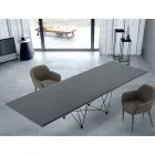 Mesa extensible moderna de 14 plazas con tapa laminada Made in Italy - Ezzellino viadurini