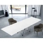 Mesa extensible moderna de 14 plazas con tapa laminada Made in Italy - Ezzellino viadurini