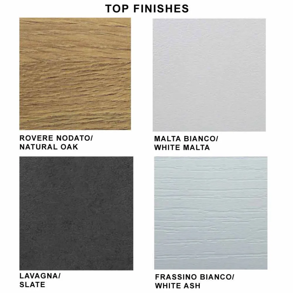 Mesa Extensible Moderna 14 asientos con Tapa Laminada Hecho en Italia -Ezzellino viadurini