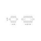 Mesa Extensible Moderna 14 asientos con Tapa Laminada Hecho en Italia -Ezzellino viadurini