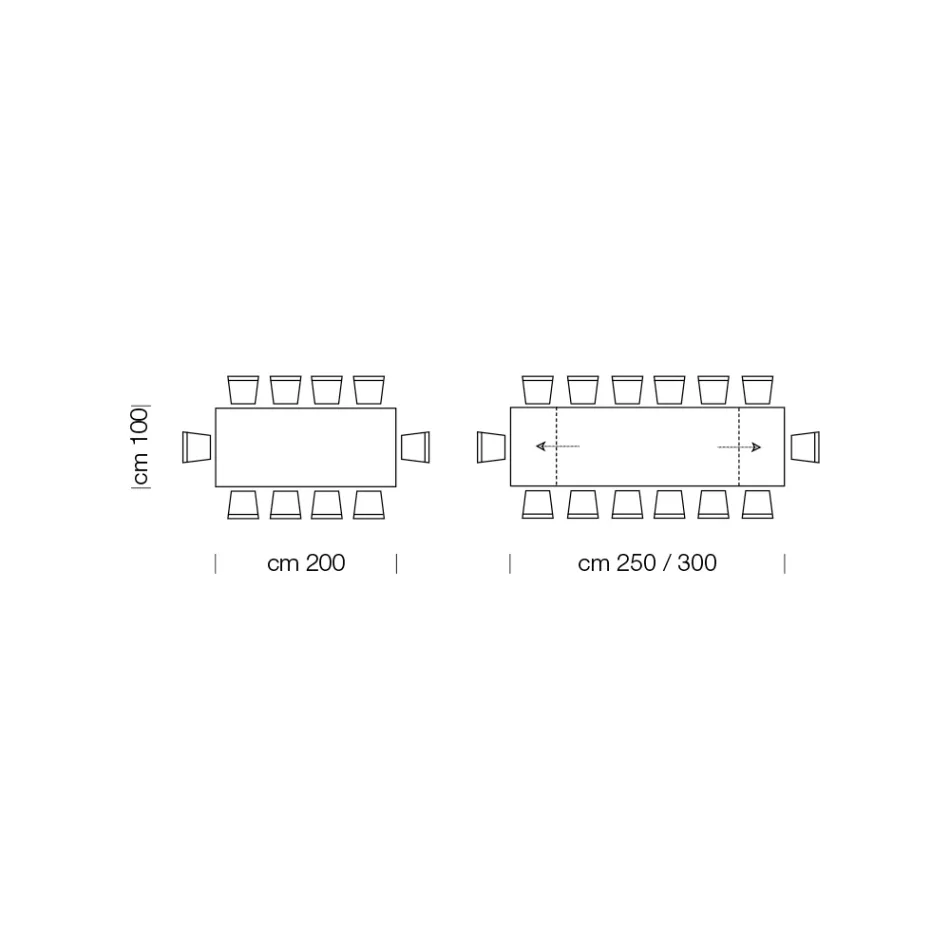 Mesa extensible moderna con tapa de madera laminada Made in Italy – Settimmio viadurini