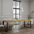 Mesa extensible moderna en madera de melamina Made in Italy - Badesi viadurini