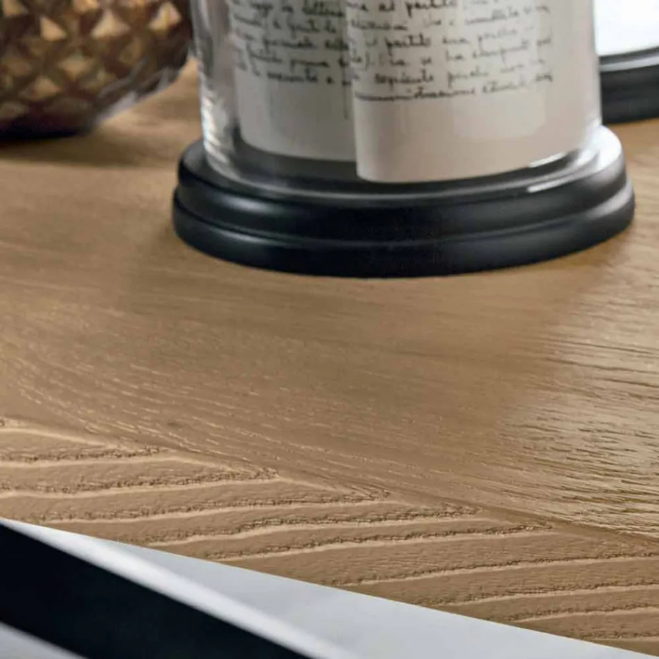 Mesa extensible moderna en madera de roble Made in Italy - Oncino viadurini