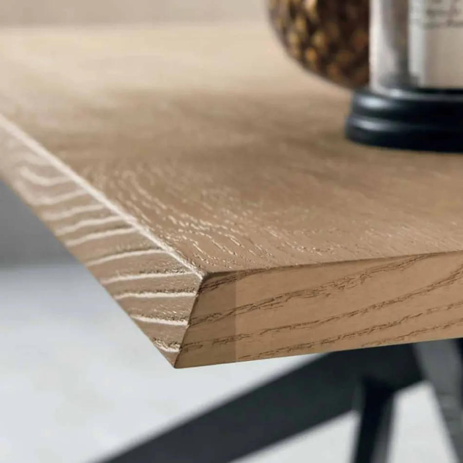 Mesa extensible moderna en madera de roble Made in Italy - Oncino viadurini