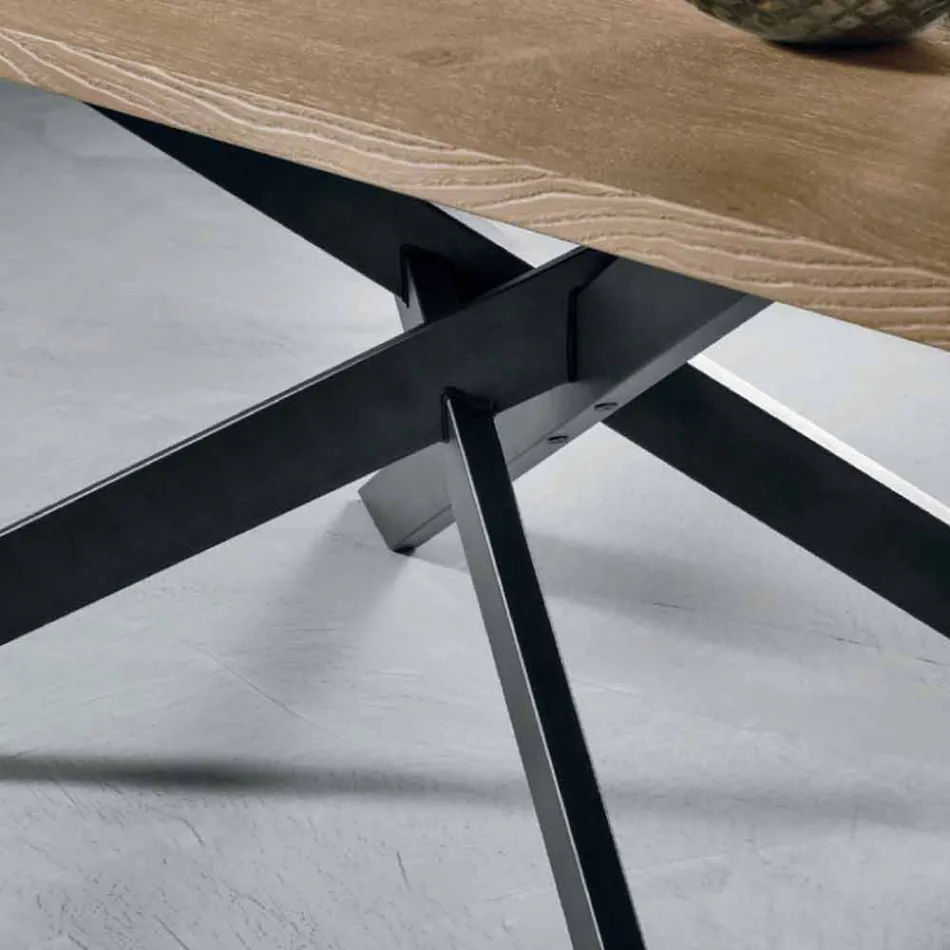 Mesa extensible moderna en madera de roble Made in Italy - Oncino viadurini