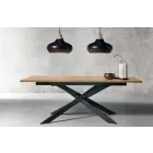 Mesa extensible moderna en madera de roble Made in Italy - Oncino viadurini