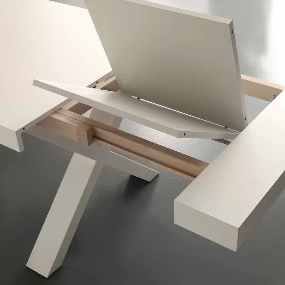 mesa extensible melamina contemporáneo y MDF Denver viadurini